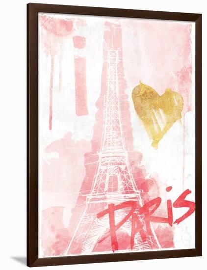 I Love Paris Blush-OnRei-Framed Art Print