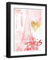 I Love Paris Blush-OnRei-Framed Art Print