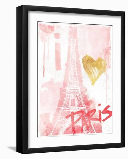 I Love Paris Blush-OnRei-Framed Art Print