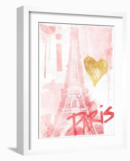 I Love Paris Blush-OnRei-Framed Art Print