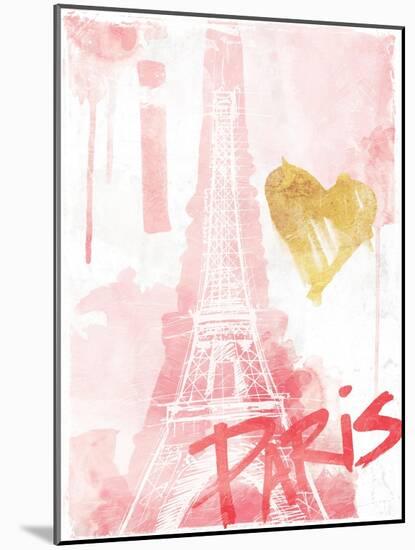 I Love Paris Blush-OnRei-Mounted Art Print