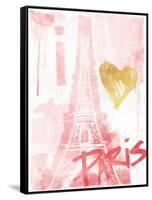 I Love Paris Blush-OnRei-Framed Stretched Canvas