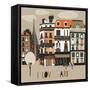 I Love Paris Print Design-Lavandaart-Framed Stretched Canvas