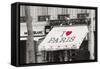 I Love Paris-Cora Niele-Framed Stretched Canvas