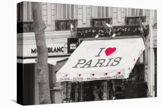 I Love Paris-Cora Niele-Stretched Canvas