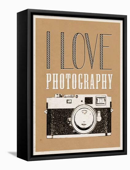 I Love Photography Poster-null-Framed Stretched Canvas