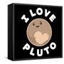 I Love Pluto-IFLScience-Framed Stretched Canvas