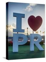 I love Puerto Rico Sign in San Juan Harbor-George Oze-Stretched Canvas