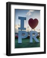 I love Puerto Rico Sign in San Juan Harbor-George Oze-Framed Premium Photographic Print