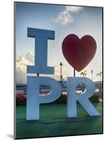 I love Puerto Rico Sign in San Juan Harbor-George Oze-Mounted Photographic Print