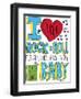 I love Rock n Roll-Elizabeth Caldwell-Framed Giclee Print