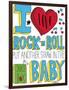 I love Rock n Roll-Elizabeth Caldwell-Framed Giclee Print