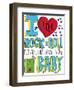 I love Rock n Roll-Elizabeth Caldwell-Framed Premium Giclee Print