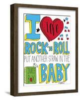 I love Rock n Roll-Elizabeth Caldwell-Framed Giclee Print