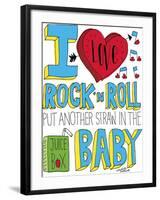 I love Rock n Roll-Elizabeth Caldwell-Framed Giclee Print