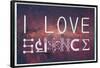 I Love Science (Milky Way)-null-Framed Poster