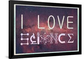 I Love Science (Milky Way)-null-Framed Art Print