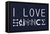 I Love Science Plastic Sign-null-Framed Stretched Canvas