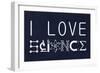 I Love Science Plastic Sign-null-Framed Art Print