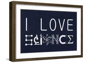 I Love Science-null-Framed Art Print