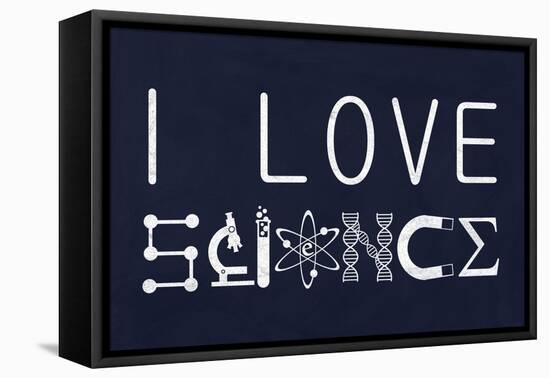 I Love Science-null-Framed Stretched Canvas