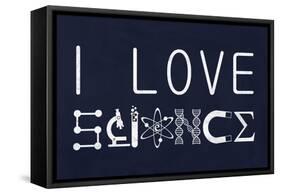 I Love Science-null-Framed Stretched Canvas