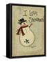 I Love Snowmen-Debbie McMaster-Framed Stretched Canvas