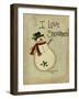 I Love Snowmen-Debbie McMaster-Framed Giclee Print