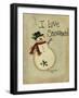 I Love Snowmen-Debbie McMaster-Framed Giclee Print