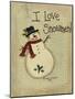 I Love Snowmen-Debbie McMaster-Mounted Giclee Print