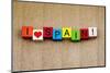 I Love Spain - Sign Series for Countries, Travel and Holidays-EdSamuel-Mounted Photographic Print