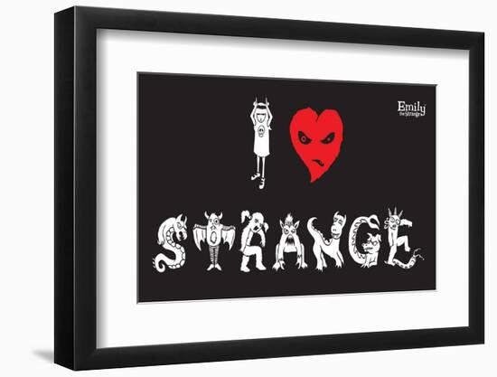 I Love Strange-Emily the Strange-Framed Photographic Print