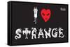 I Love Strange-Emily the Strange-Framed Stretched Canvas