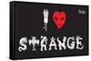 I Love Strange-Emily the Strange-Framed Stretched Canvas