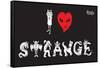 I Love Strange-Emily the Strange-Framed Stretched Canvas