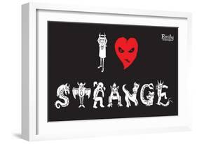 I Love Strange-Emily the Strange-Framed Photographic Print