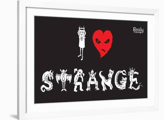 I Love Strange-Emily the Strange-Framed Photographic Print