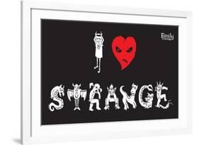 I Love Strange-Emily the Strange-Framed Photographic Print