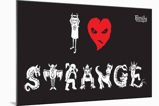I Love Strange-Emily the Strange-Mounted Photographic Print