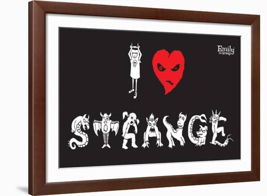 I Love Strange-Emily the Strange-Framed Photographic Print