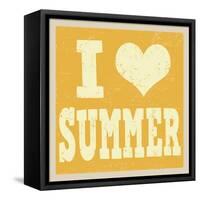 I Love Summer Poster-radubalint-Framed Stretched Canvas