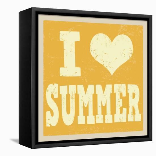 I Love Summer Poster-radubalint-Framed Stretched Canvas