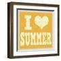 I Love Summer Poster-radubalint-Framed Art Print