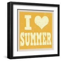 I Love Summer Poster-radubalint-Framed Art Print