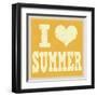 I Love Summer Poster-radubalint-Framed Art Print