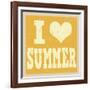 I Love Summer Poster-radubalint-Framed Art Print