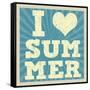 I Love Summer Poster-radubalint-Framed Stretched Canvas