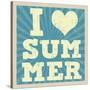 I Love Summer Poster-radubalint-Stretched Canvas