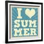 I Love Summer Poster-radubalint-Framed Art Print