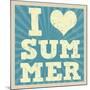 I Love Summer Poster-radubalint-Mounted Art Print